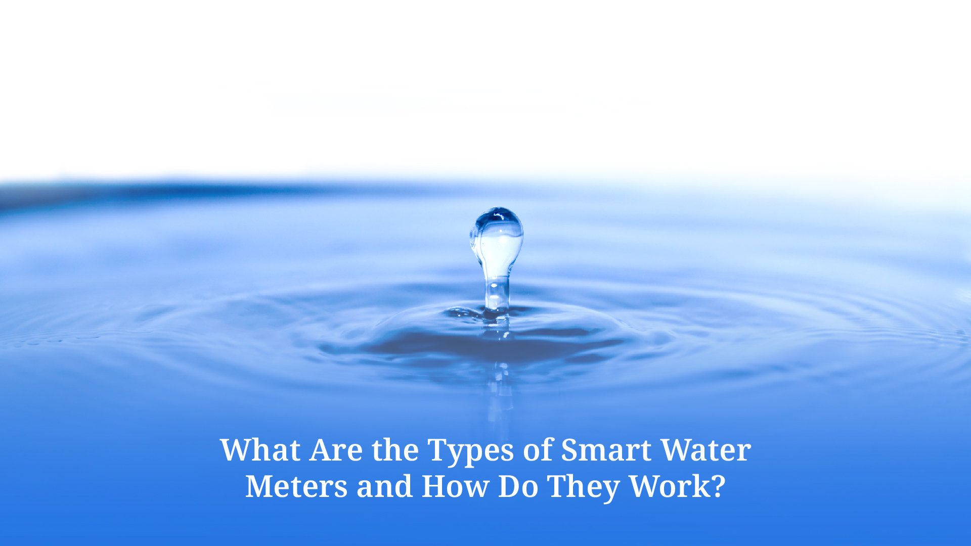 Types of smart water meters